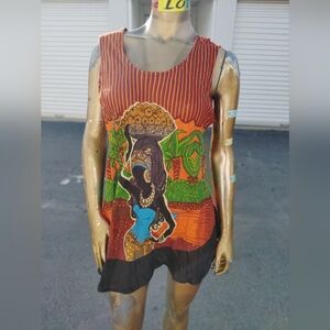 Colorful Sleeveless Women's Top